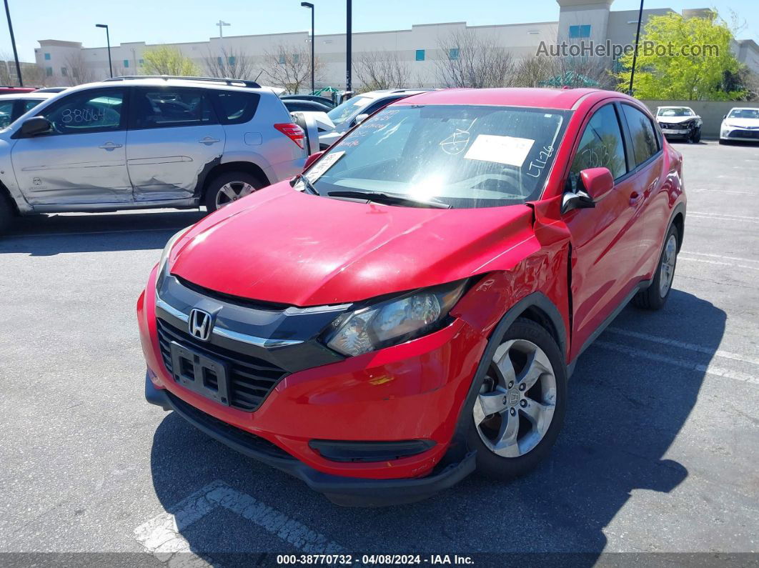 2018 Honda Hr-v Lx Red vin: 3CZRU5H36JM720760