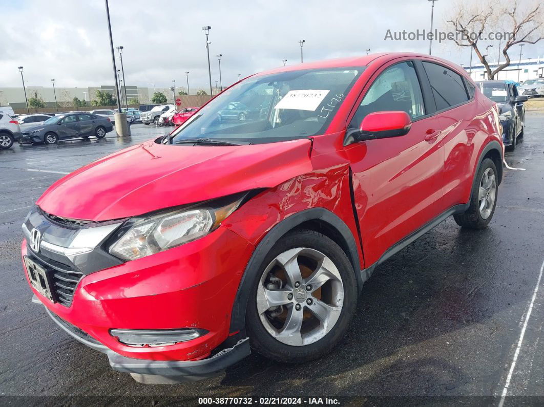 2018 Honda Hr-v Lx Red vin: 3CZRU5H36JM720760