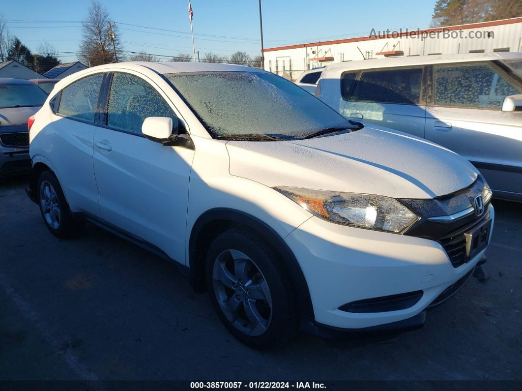 2016 Honda Hr-v Lx White vin: 3CZRU5H37GM702096