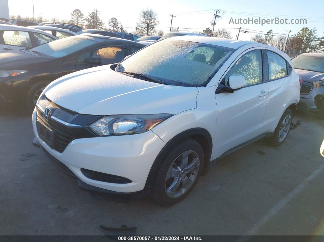 2016 Honda Hr-v Lx White vin: 3CZRU5H37GM702096