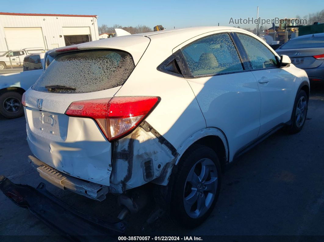 2016 Honda Hr-v Lx White vin: 3CZRU5H37GM702096