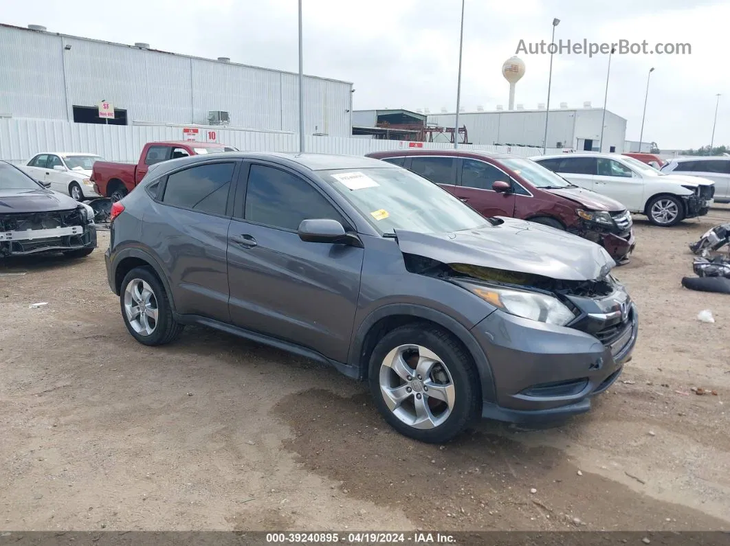 2016 Honda Hr-v Lx Gray vin: 3CZRU5H37GM723000