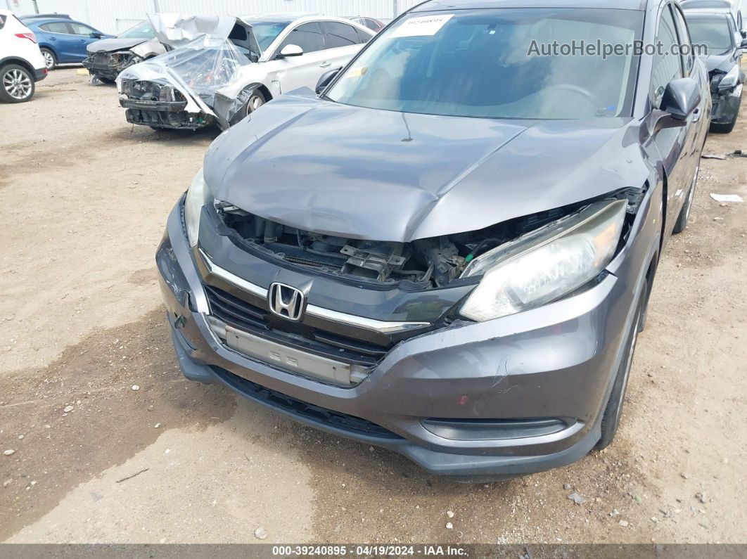 2016 Honda Hr-v Lx Gray vin: 3CZRU5H37GM723000