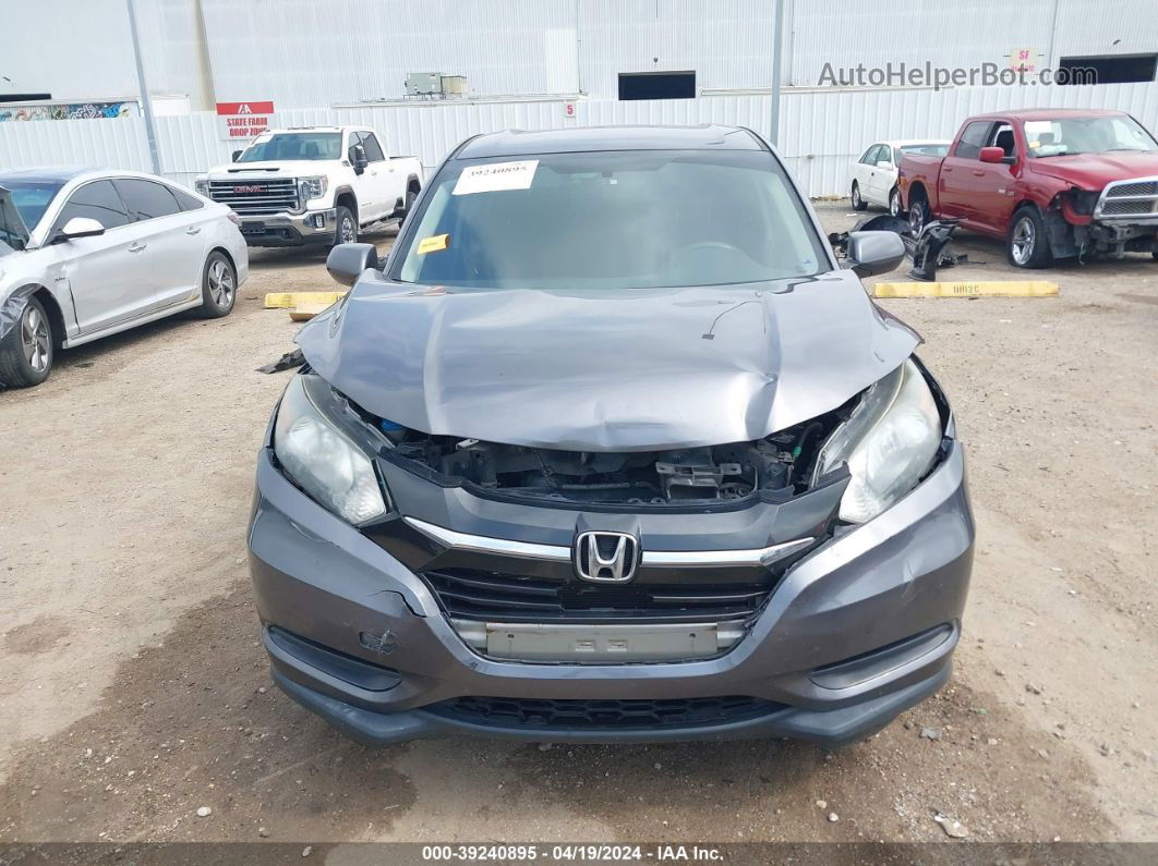 2016 Honda Hr-v Lx Gray vin: 3CZRU5H37GM723000