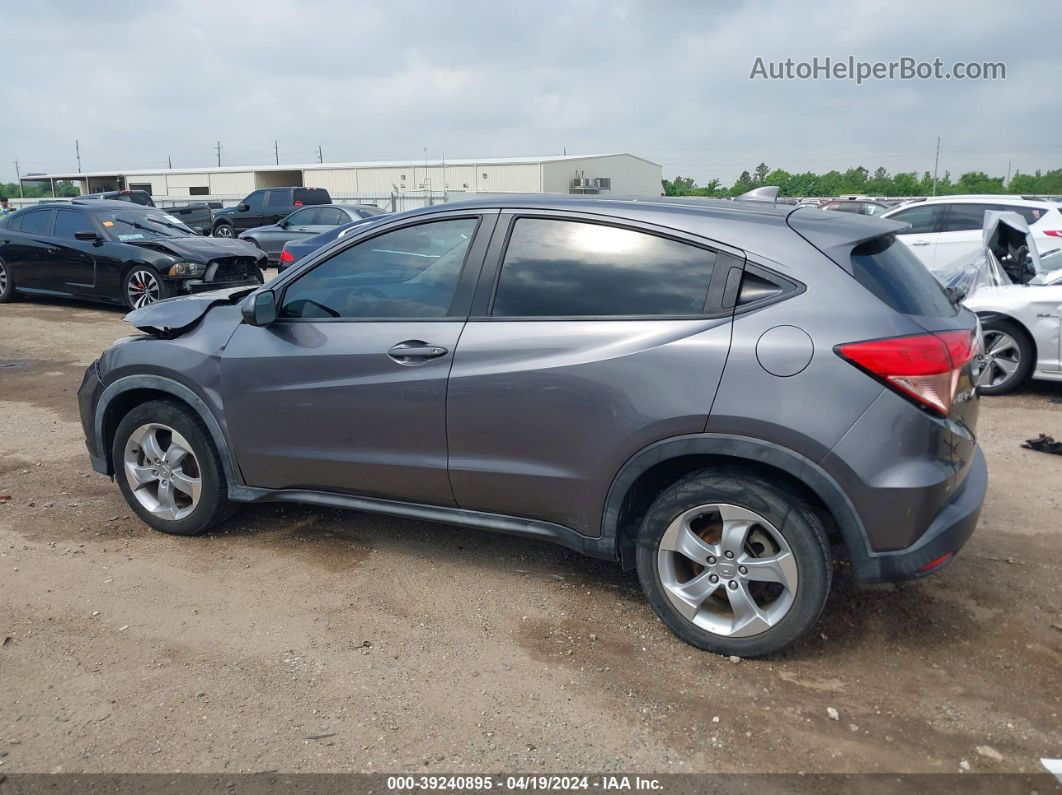 2016 Honda Hr-v Lx Gray vin: 3CZRU5H37GM723000