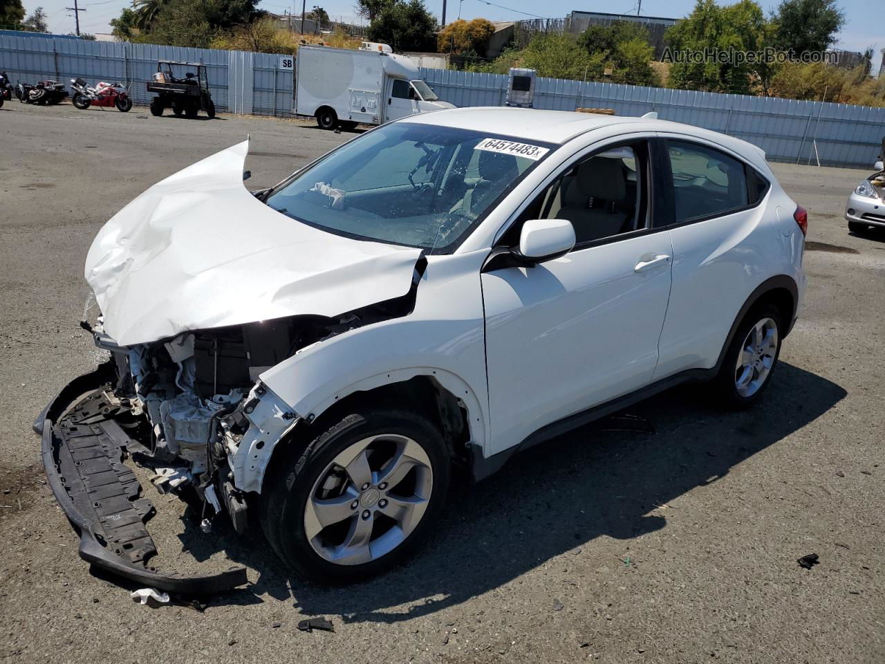 2017 Honda Hr-v Lx White vin: 3CZRU5H37HM703850