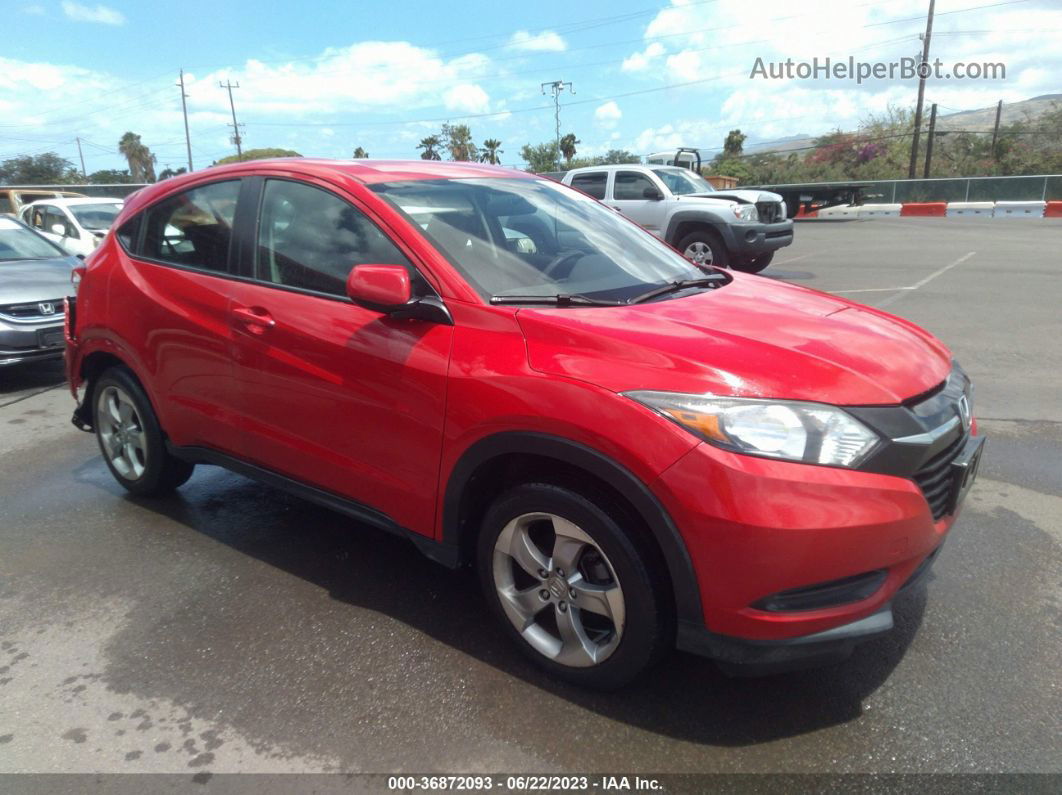 2017 Honda Hr-v Lx Red vin: 3CZRU5H37HM714122