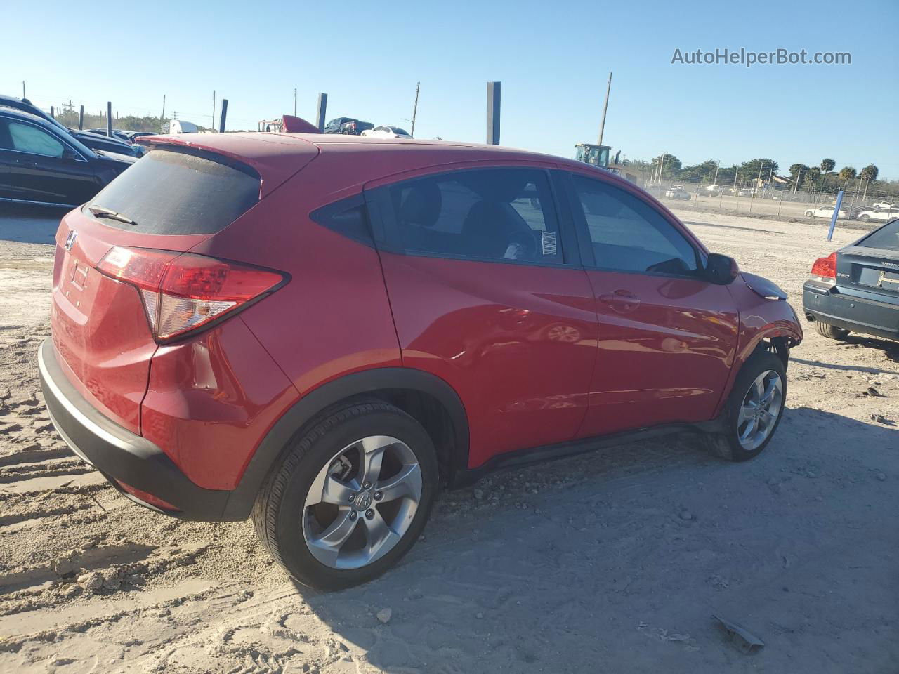 2018 Honda Hr-v Lx Red vin: 3CZRU5H37JM719228