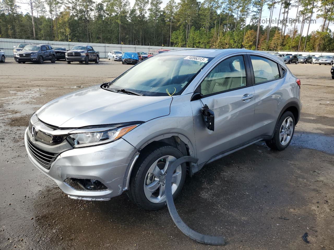 2019 Honda Hr-v Lx Silver vin: 3CZRU5H37KM722177