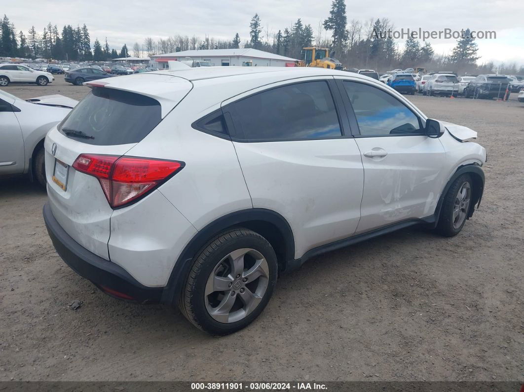 2016 Honda Hr-v Lx White vin: 3CZRU5H38GM717495