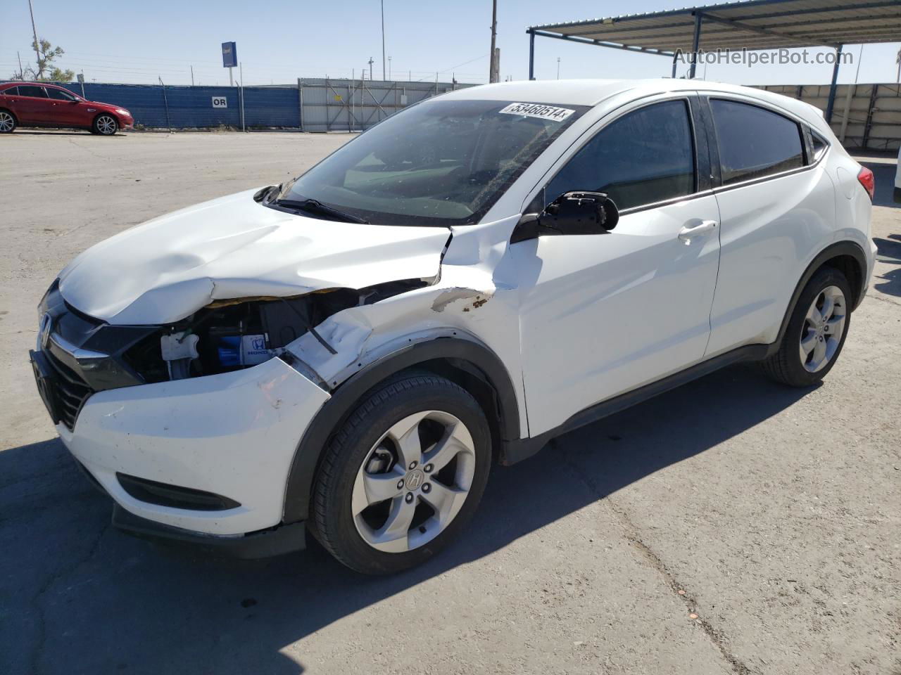 2016 Honda Hr-v Lx White vin: 3CZRU5H38GM721952