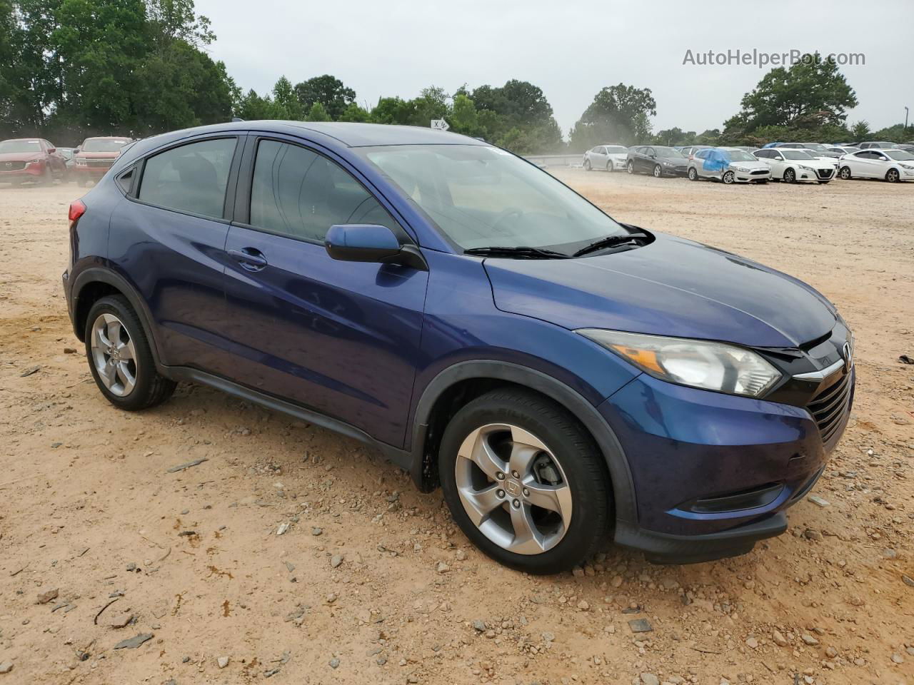 2016 Honda Hr-v Lx Blue vin: 3CZRU5H38GM756197