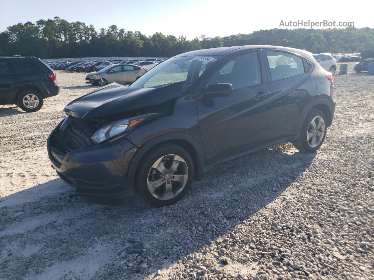 2018 Honda Hr-v Lx Black vin: 3CZRU5H38JM722722