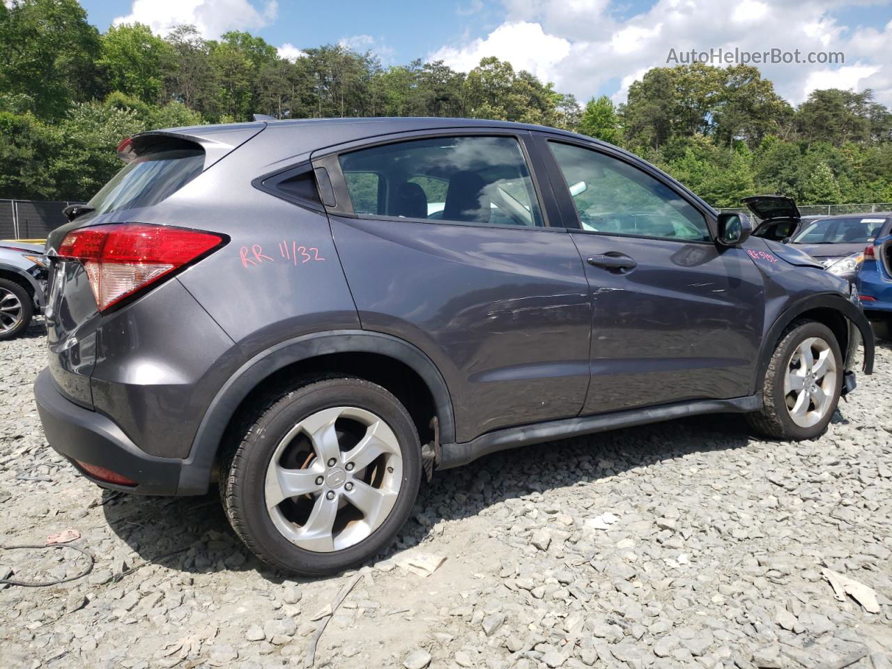 2016 Honda Hr-v Lx Gray vin: 3CZRU5H39GM722849