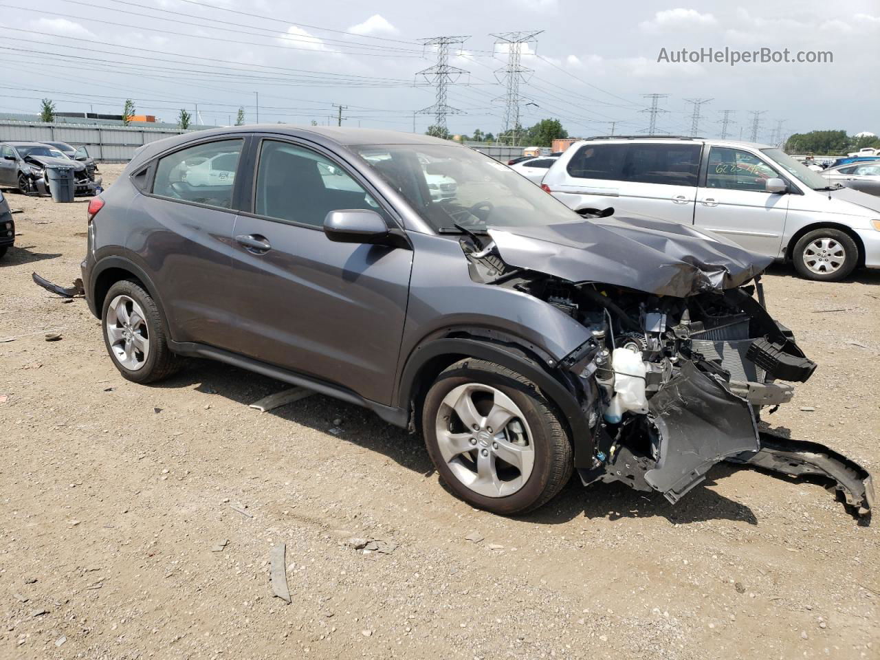 2021 Honda Hr-v Lx Gray vin: 3CZRU5H39MM726119