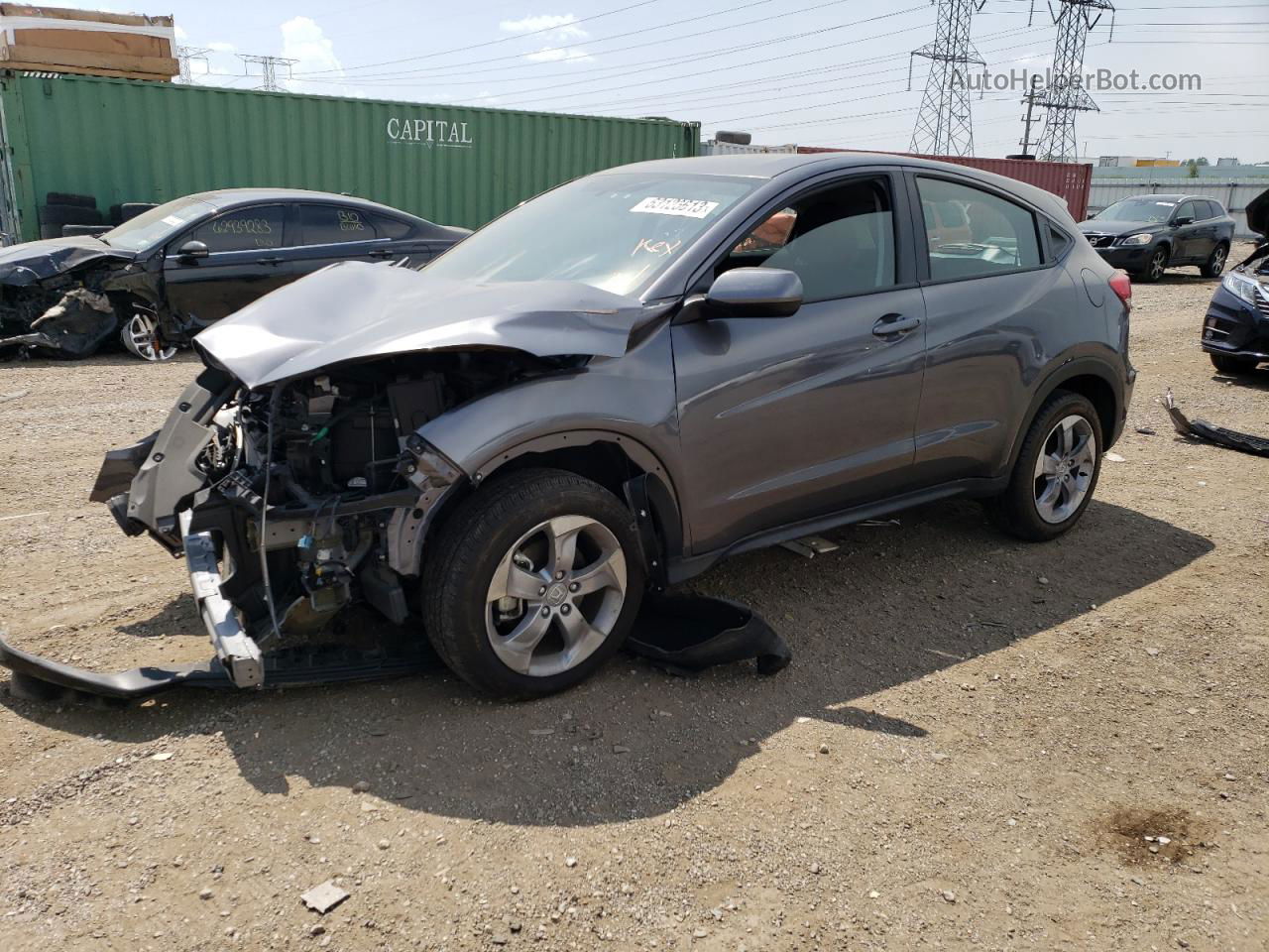 2021 Honda Hr-v Lx Gray vin: 3CZRU5H39MM726119