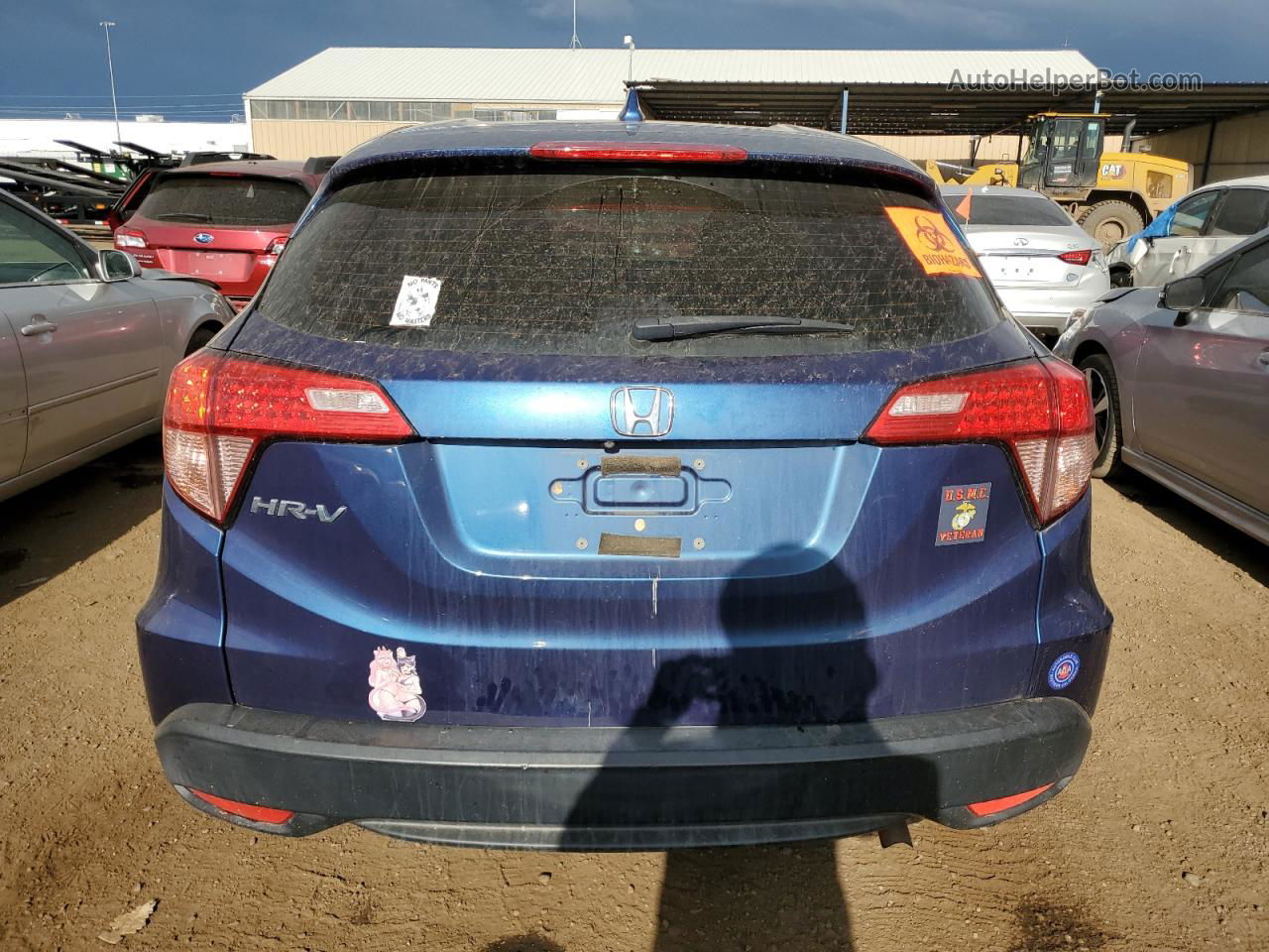 2016 Honda Hr-v Lx Blue vin: 3CZRU5H3XGM716171