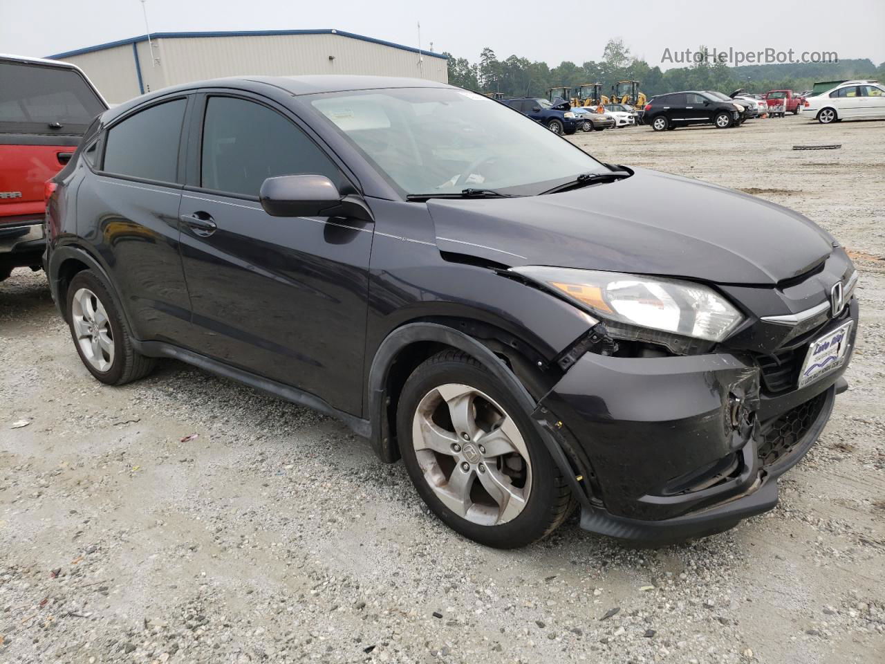 2016 Honda Hr-v Lx Gray vin: 3CZRU5H3XGM722858