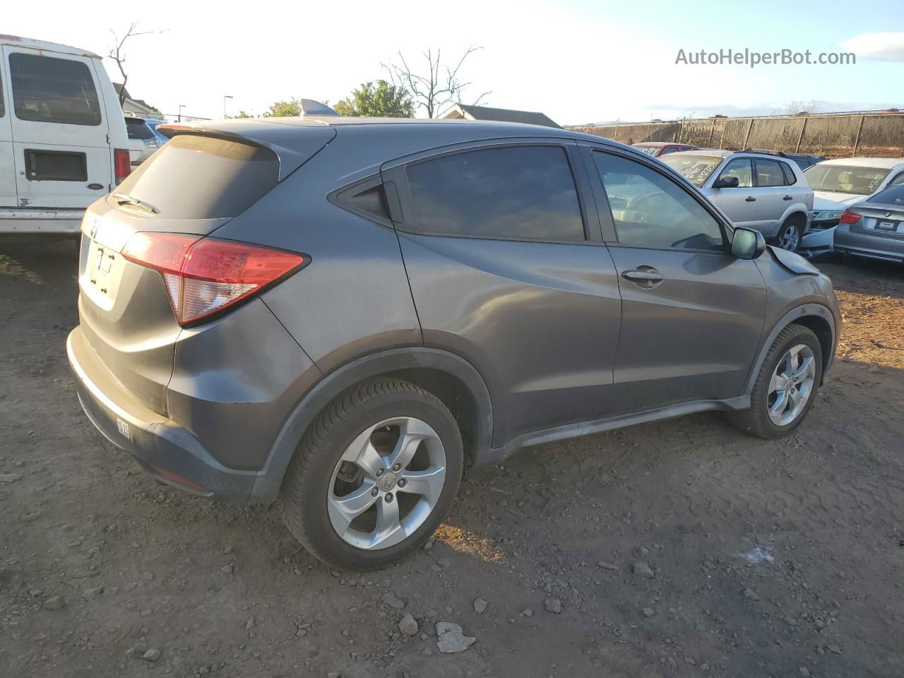 2016 Honda Hr-v Lx Gray vin: 3CZRU5H3XGM744679