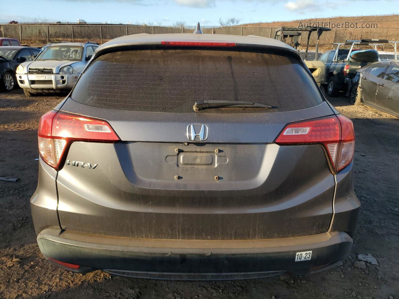 2016 Honda Hr-v Lx Gray vin: 3CZRU5H3XGM744679