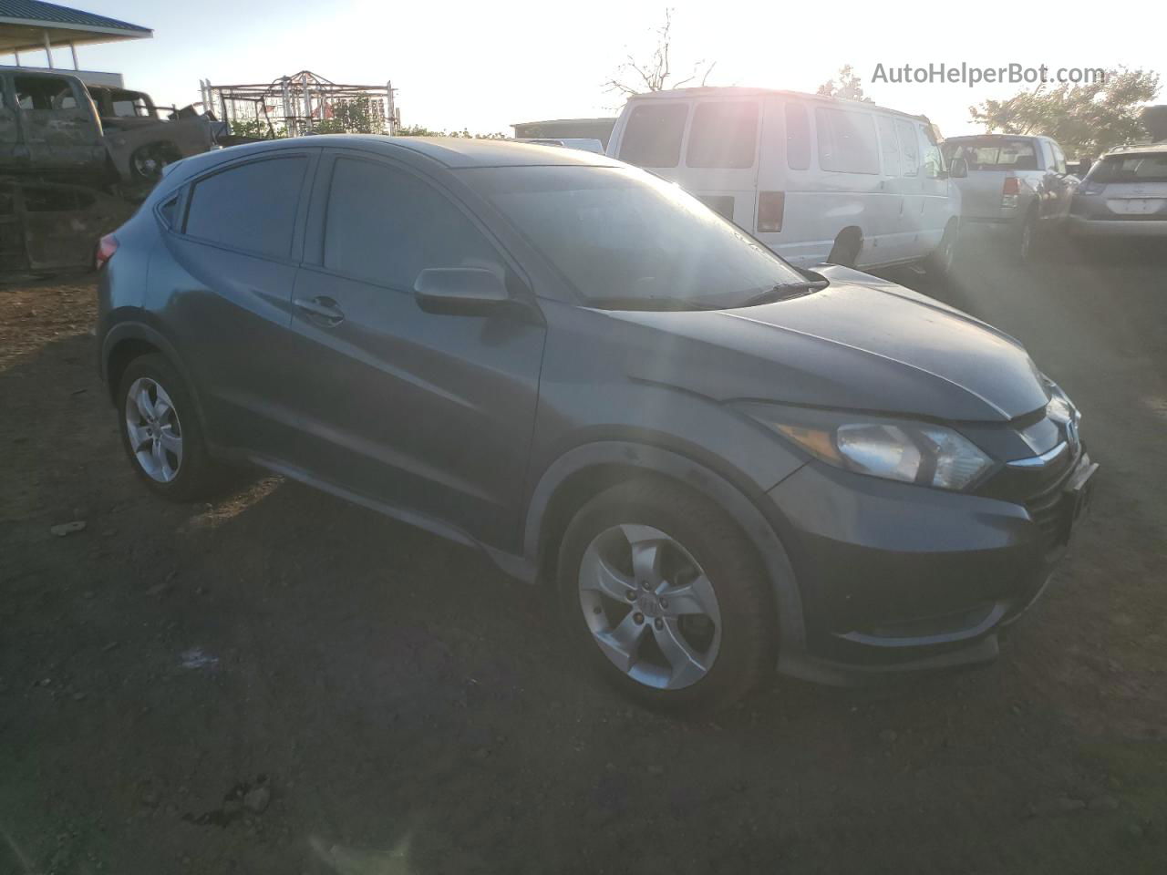 2016 Honda Hr-v Lx Gray vin: 3CZRU5H3XGM744679