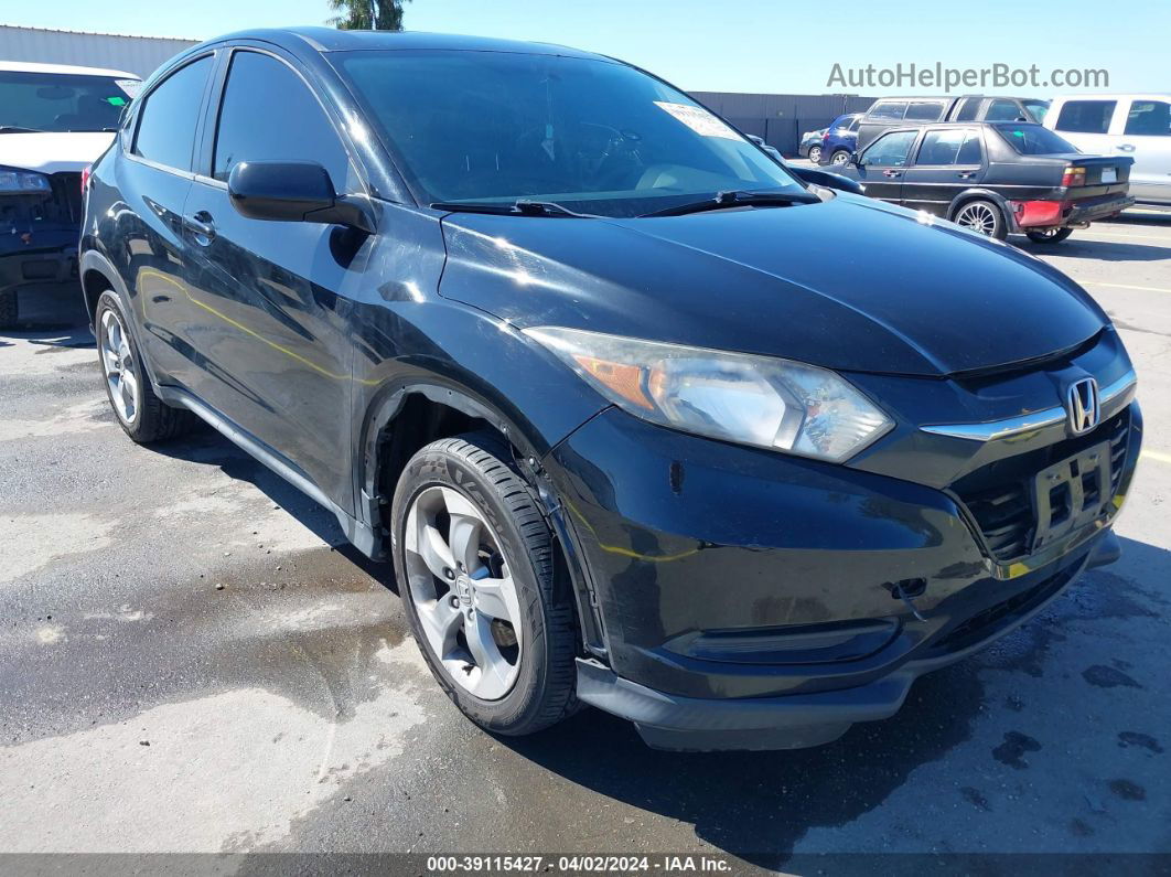 2016 Honda Hr-v Lx Black vin: 3CZRU5H3XGM754807