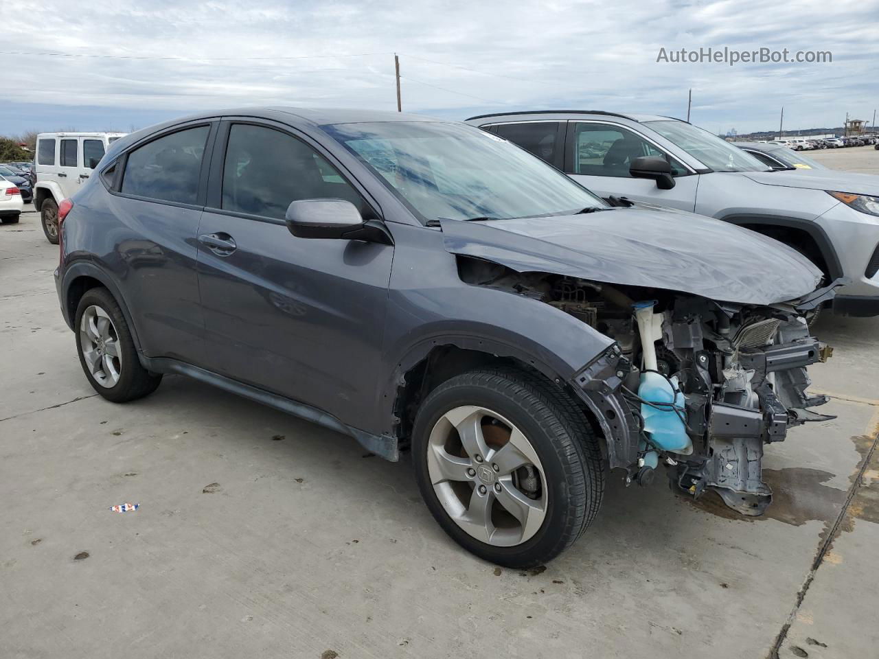 2017 Honda Hr-v Lx Gray vin: 3CZRU5H3XHG700505