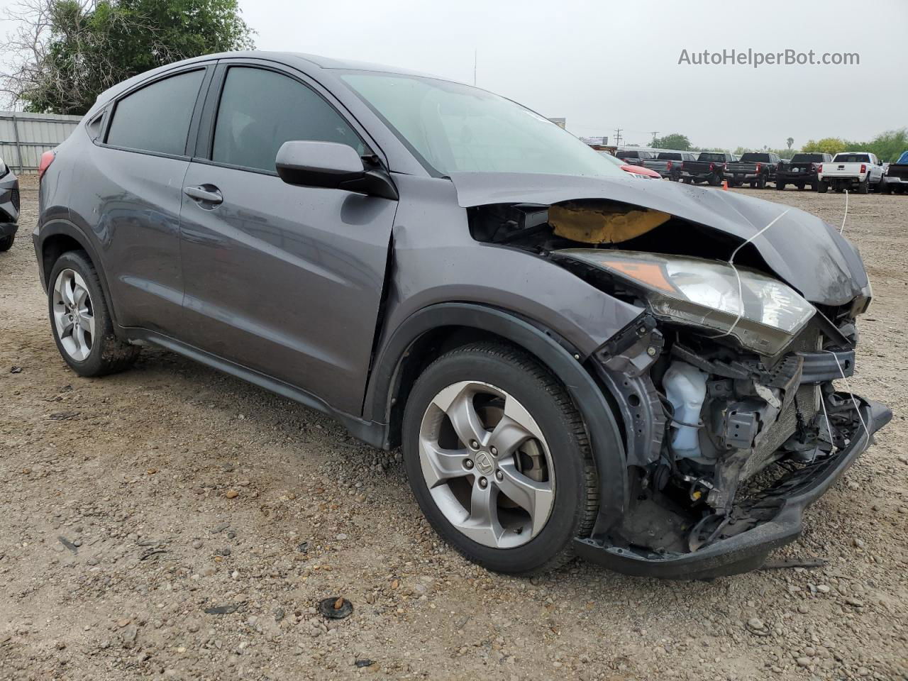 2018 Honda Hr-v Lx Gray vin: 3CZRU5H3XJG705726