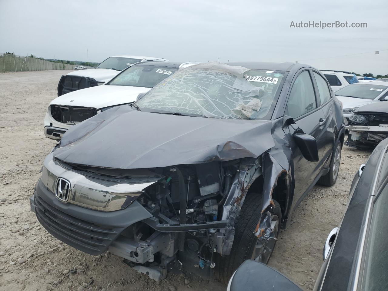 2021 Honda Hr-v Lx Gray vin: 3CZRU5H3XMM700094