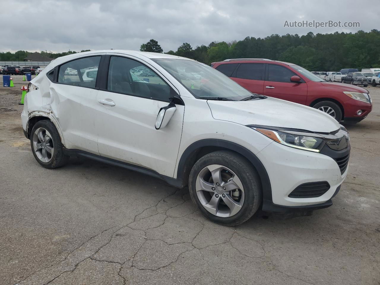 2021 Honda Hr-v Lx White vin: 3CZRU5H3XMM729417