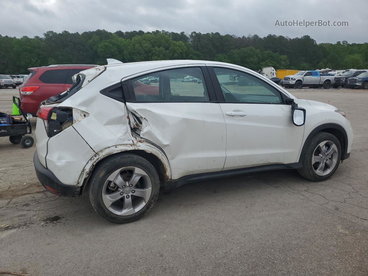 2021 Honda Hr-v Lx White vin: 3CZRU5H3XMM729417