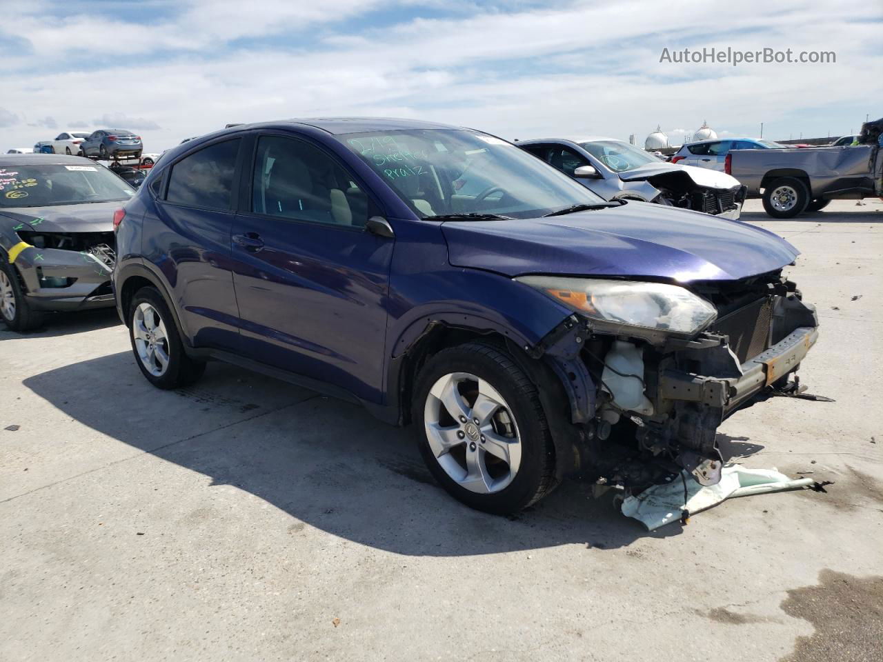 2016 Honda Hr-v Ex Blue vin: 3CZRU5H50GM732249