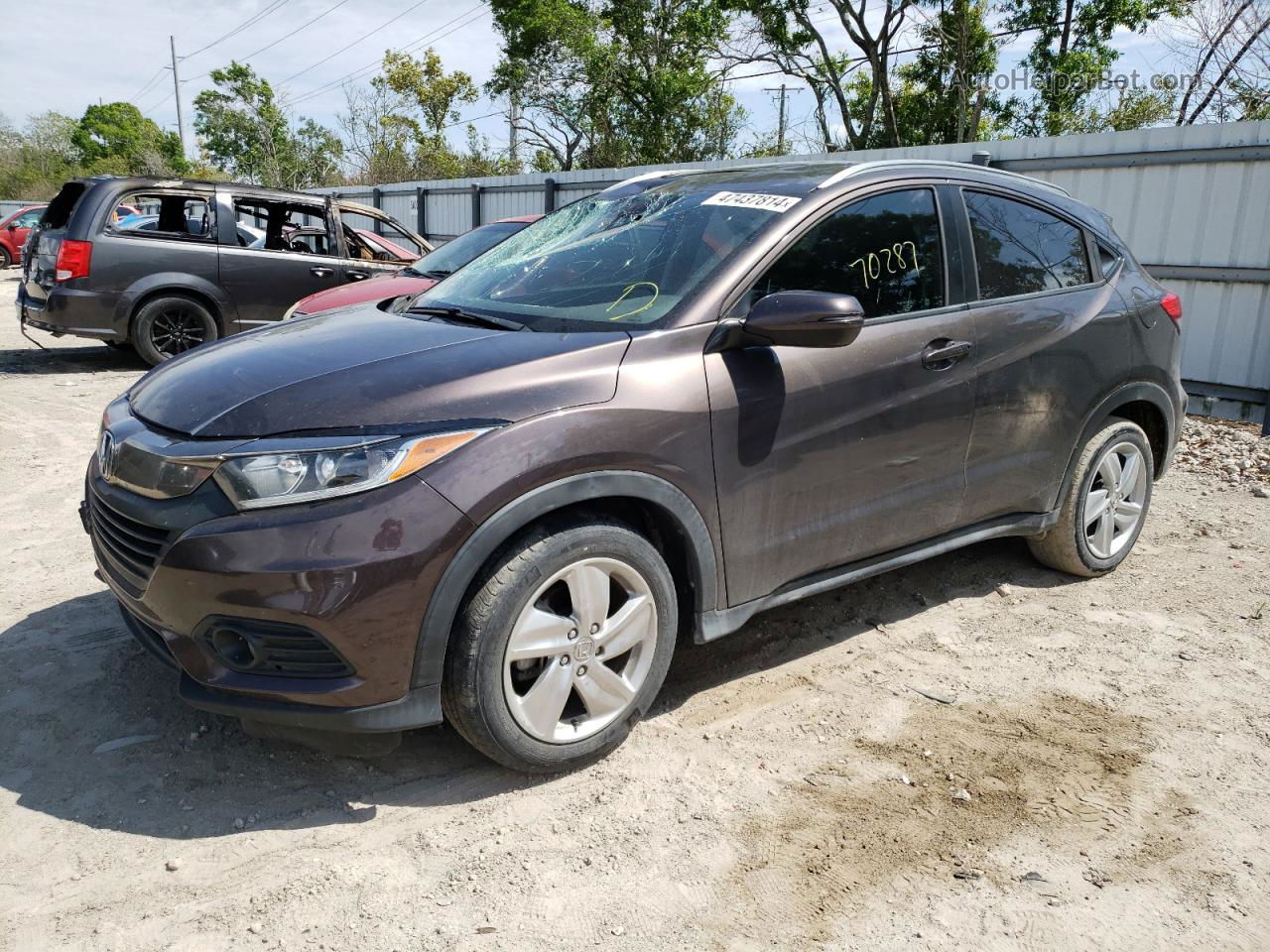 2019 Honda Hr-v Ex Фиолетовый vin: 3CZRU5H50KM707974