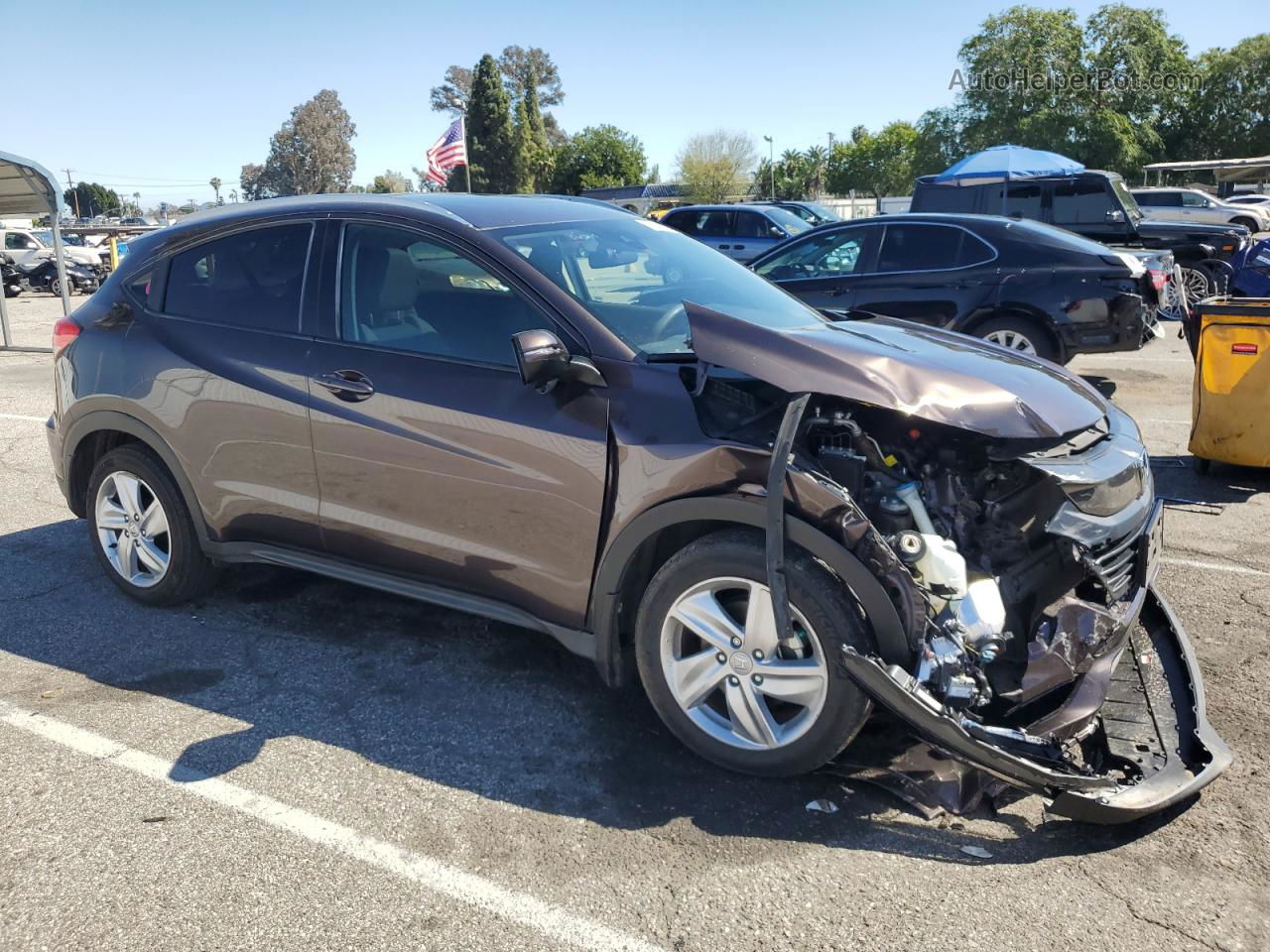 2019 Honda Hr-v Ex Brown vin: 3CZRU5H50KM722507