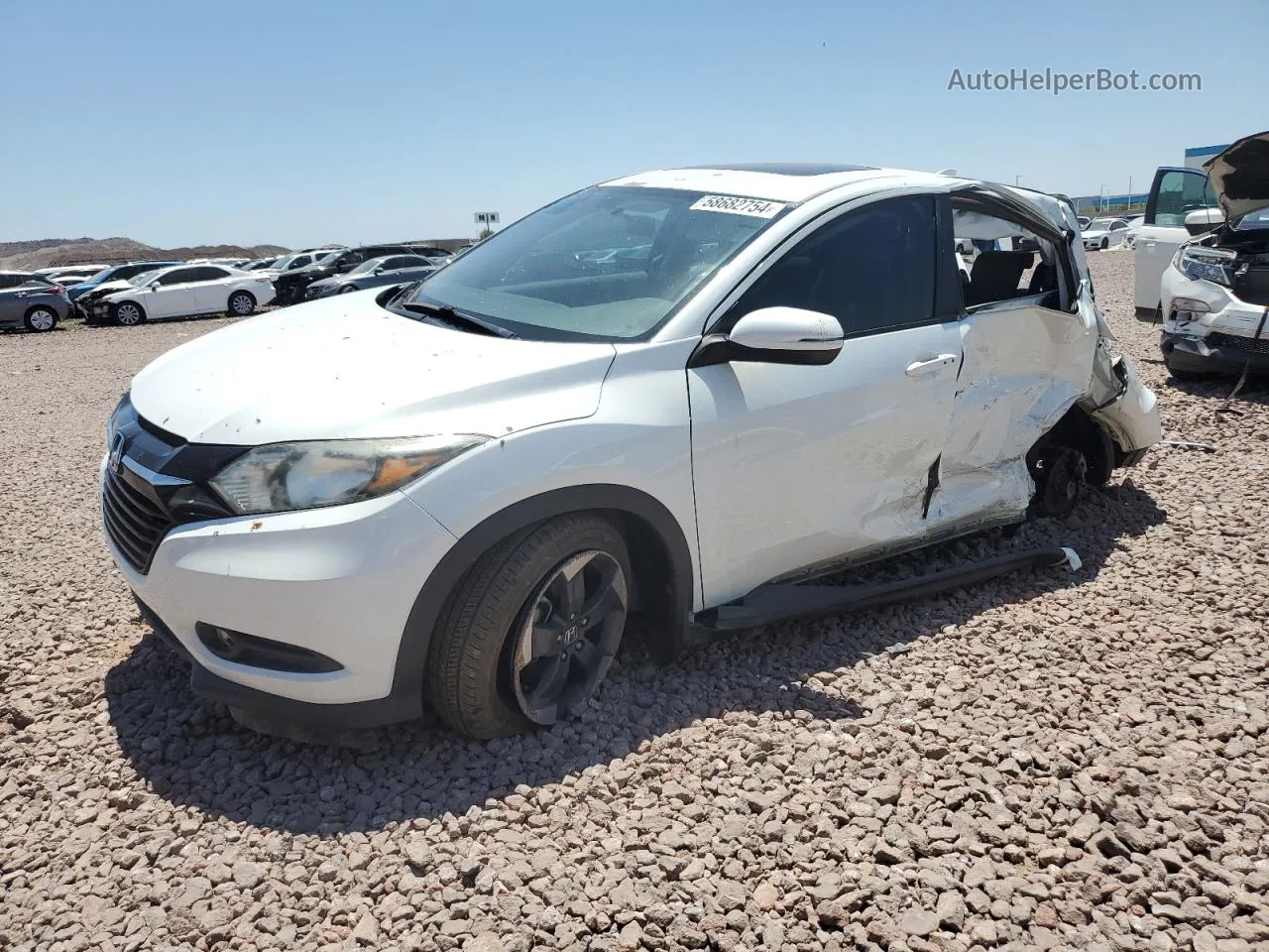 2018 Honda Hr-v Ex White vin: 3CZRU5H51JM711904