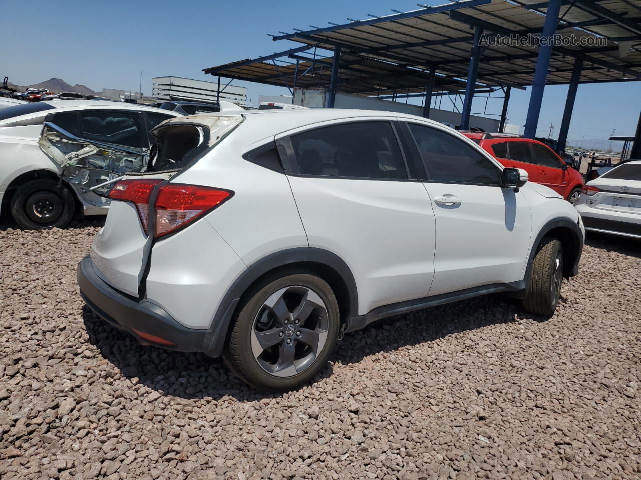 2018 Honda Hr-v Ex White vin: 3CZRU5H51JM711904