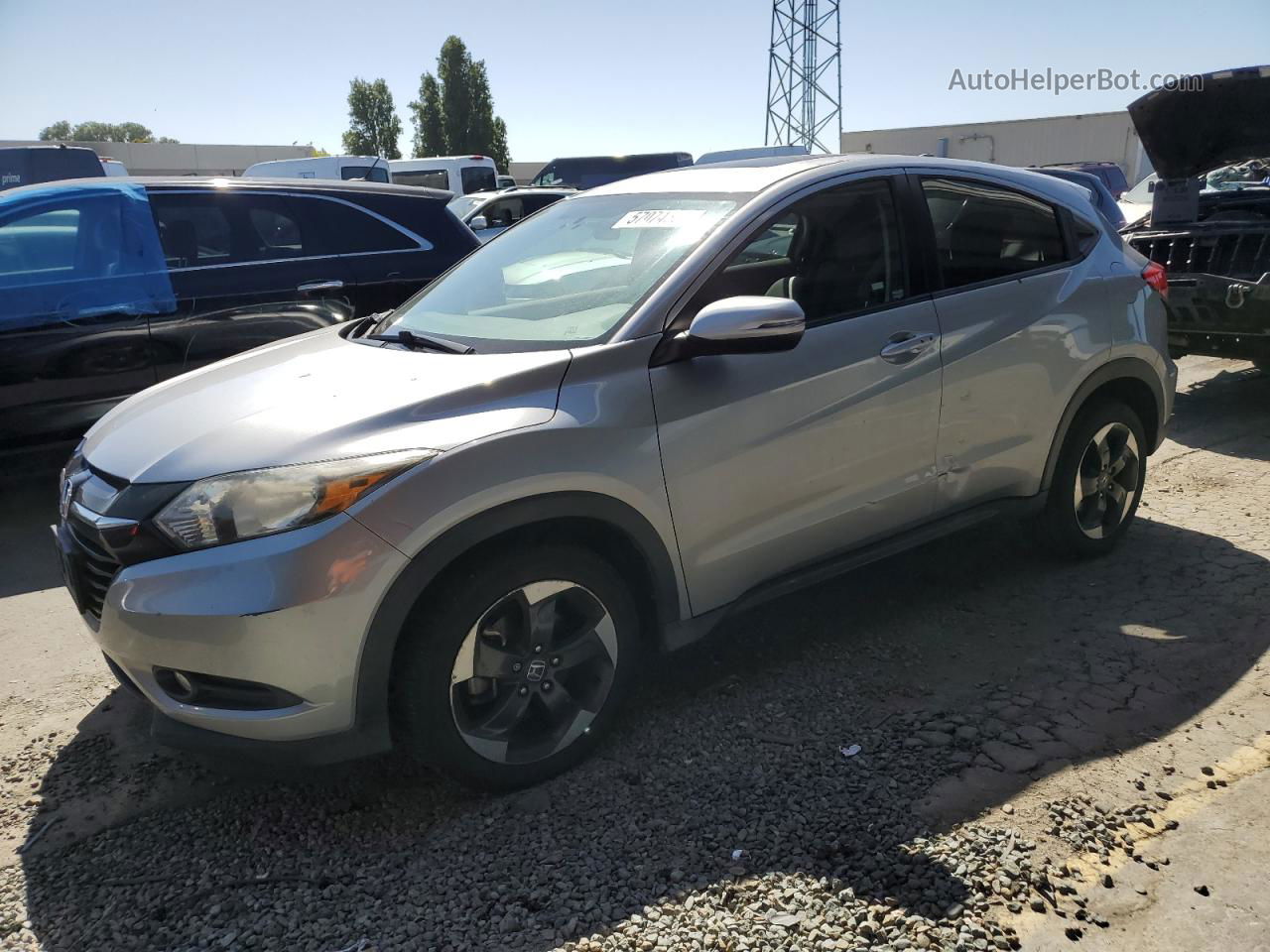 2018 Honda Hr-v Ex Silver vin: 3CZRU5H52JG705186