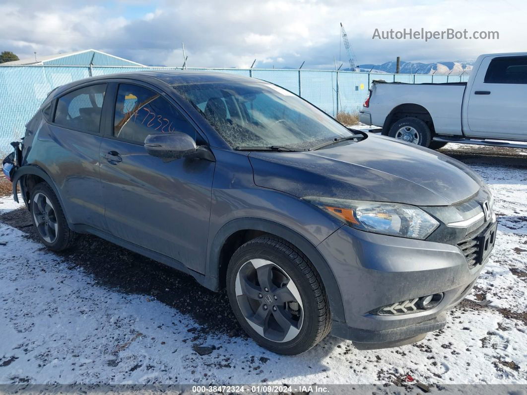 2018 Honda Hr-v Ex Gray vin: 3CZRU5H52JM713175