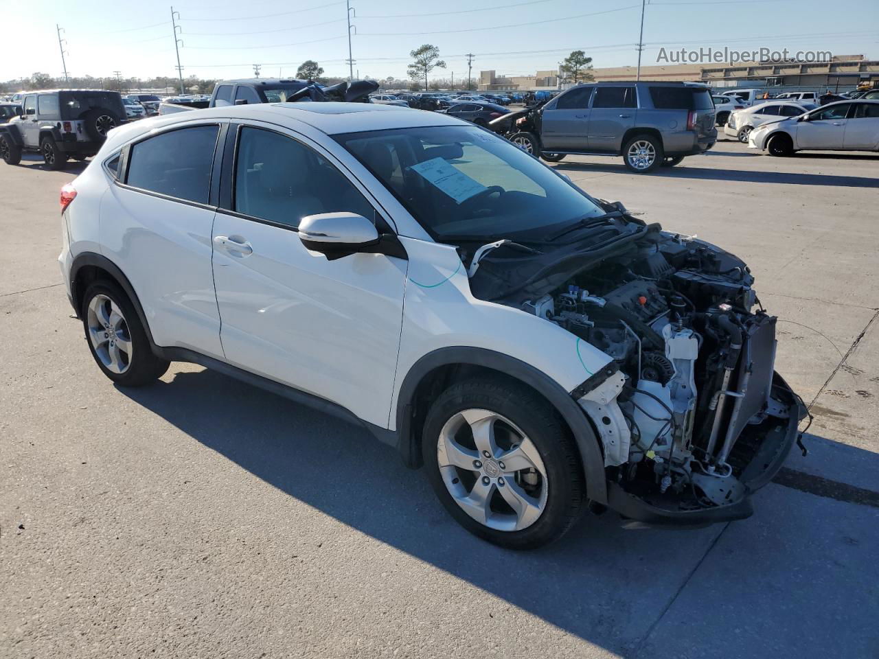 2016 Honda Hr-v Ex White vin: 3CZRU5H53GM716627