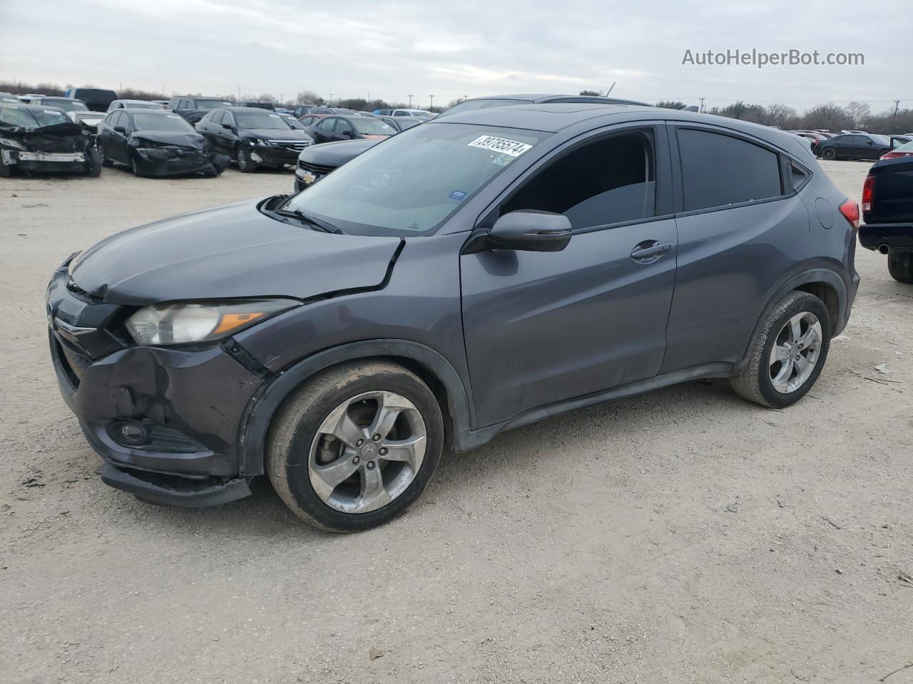 2016 Honda Hr-v Ex Gray vin: 3CZRU5H53GM719737