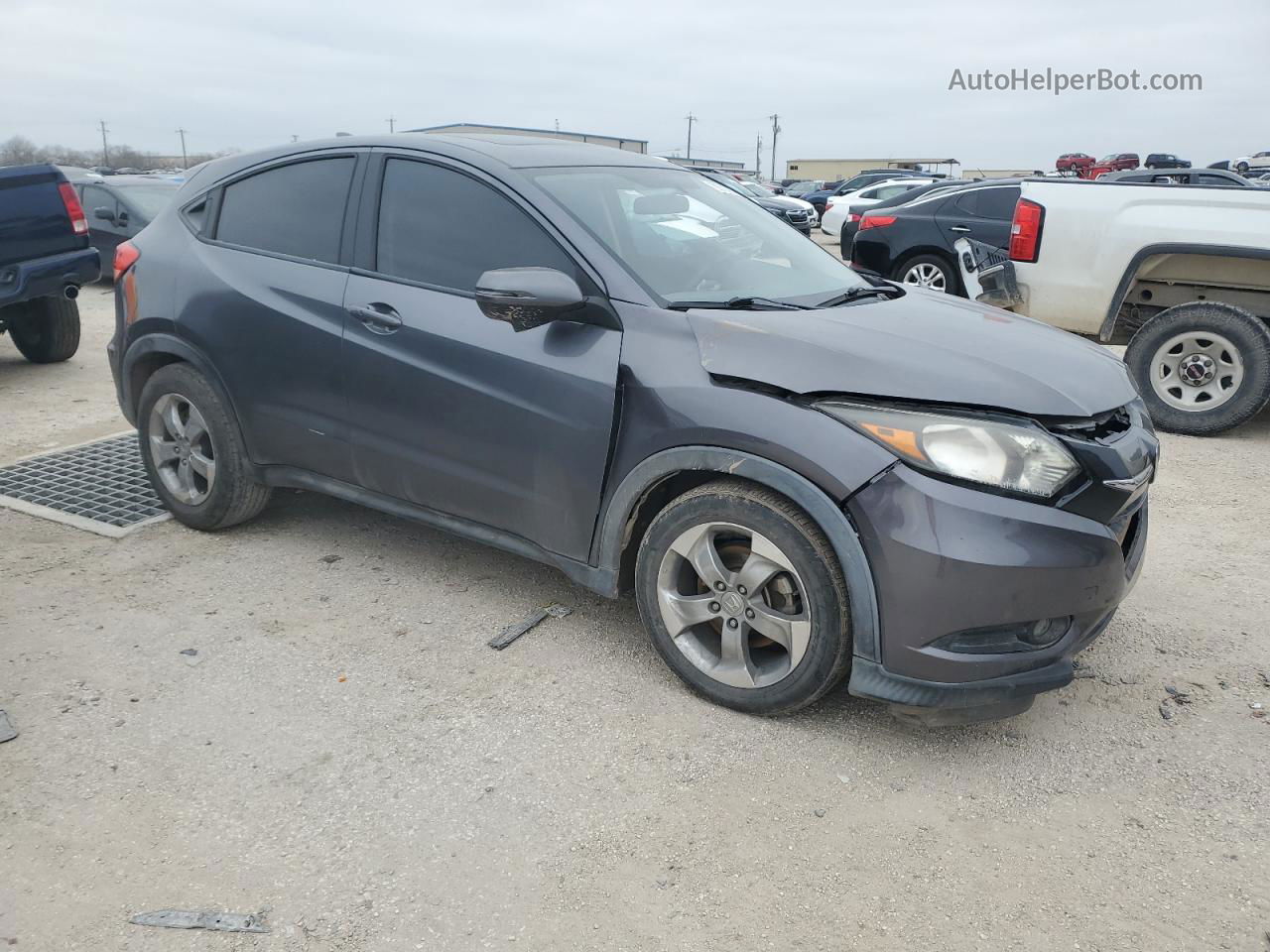 2016 Honda Hr-v Ex Gray vin: 3CZRU5H53GM719737