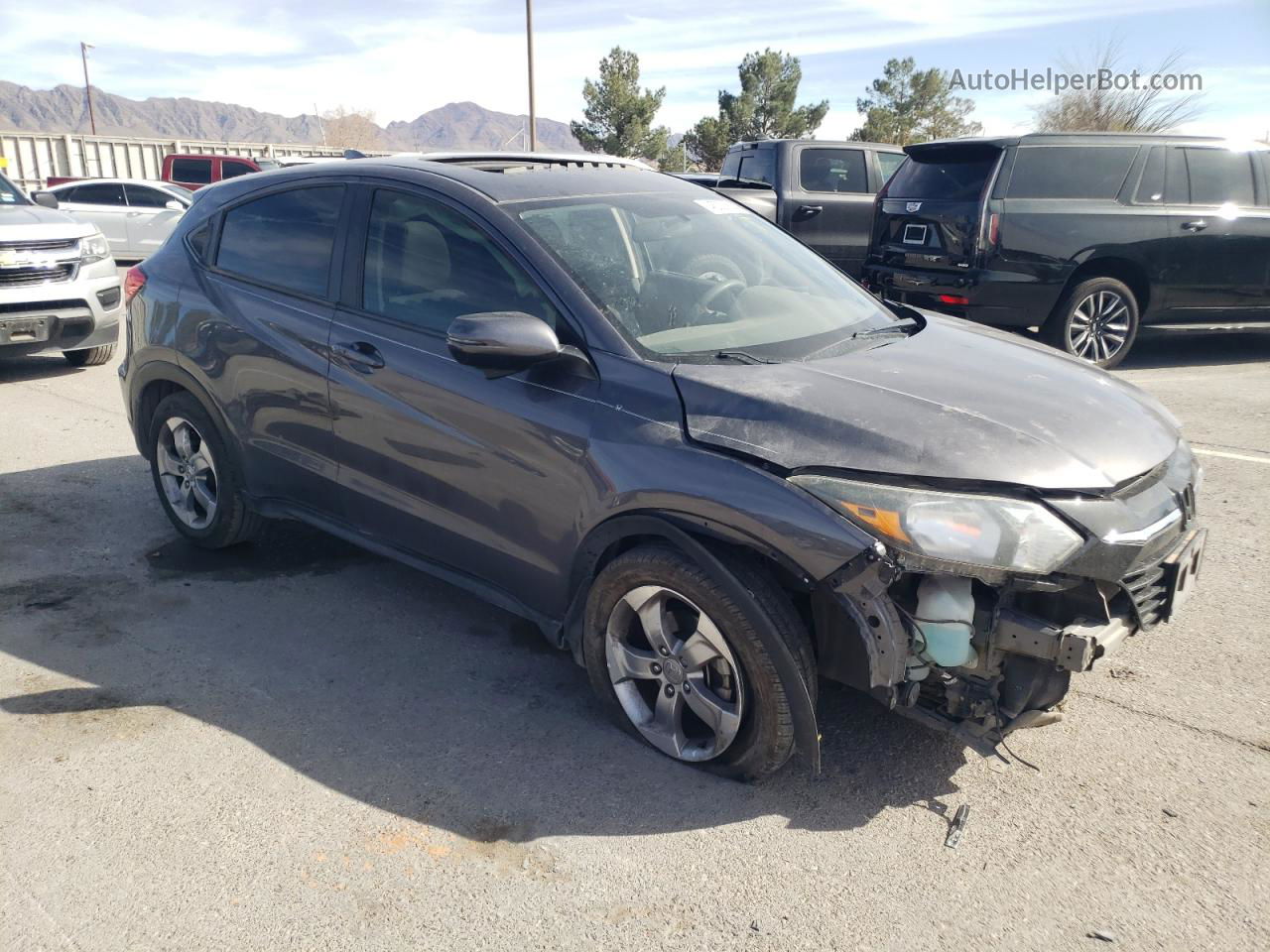 2016 Honda Hr-v Ex Gray vin: 3CZRU5H54GM755114