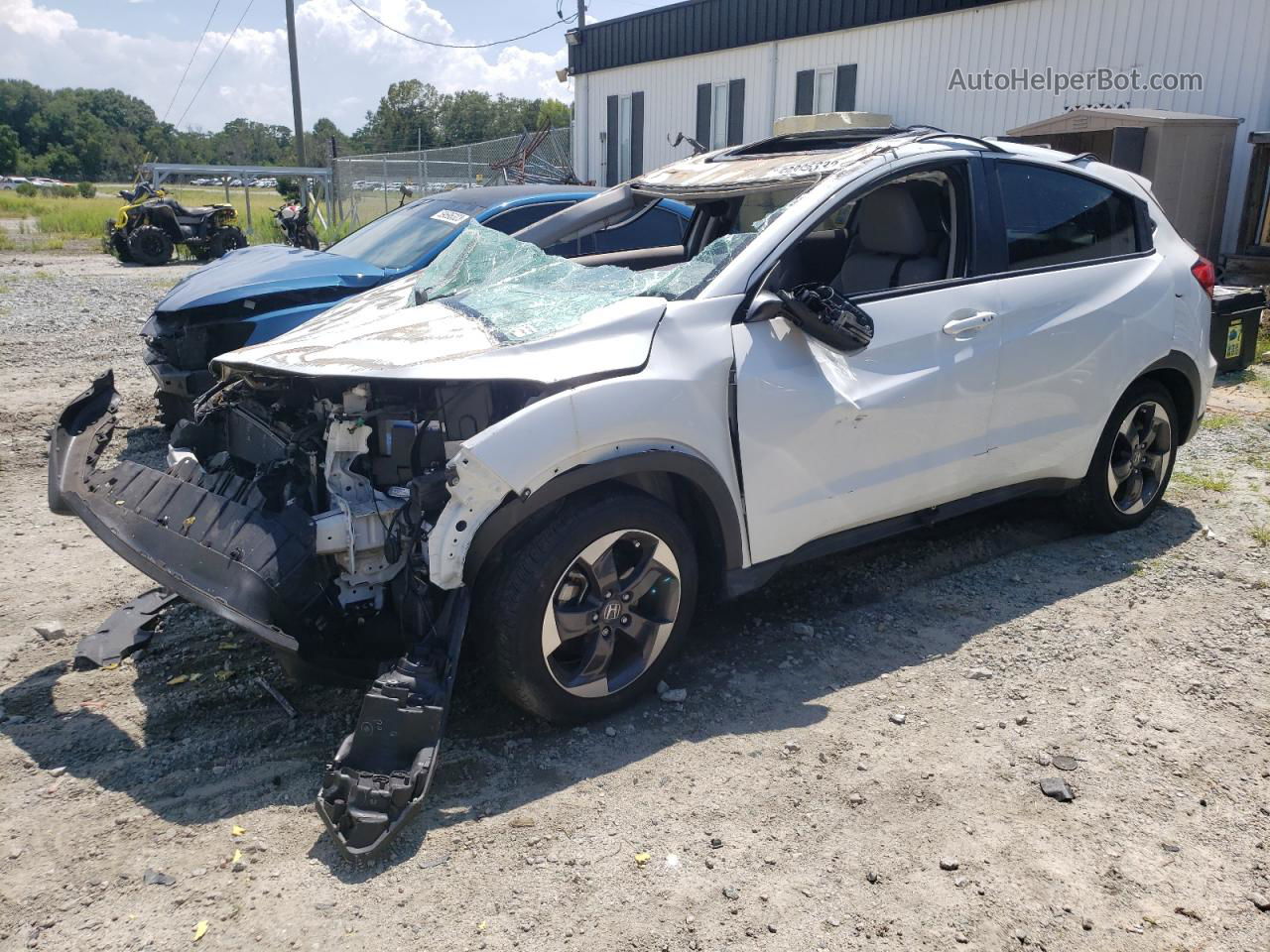 2018 Honda Hr-v Ex White vin: 3CZRU5H54JM711802