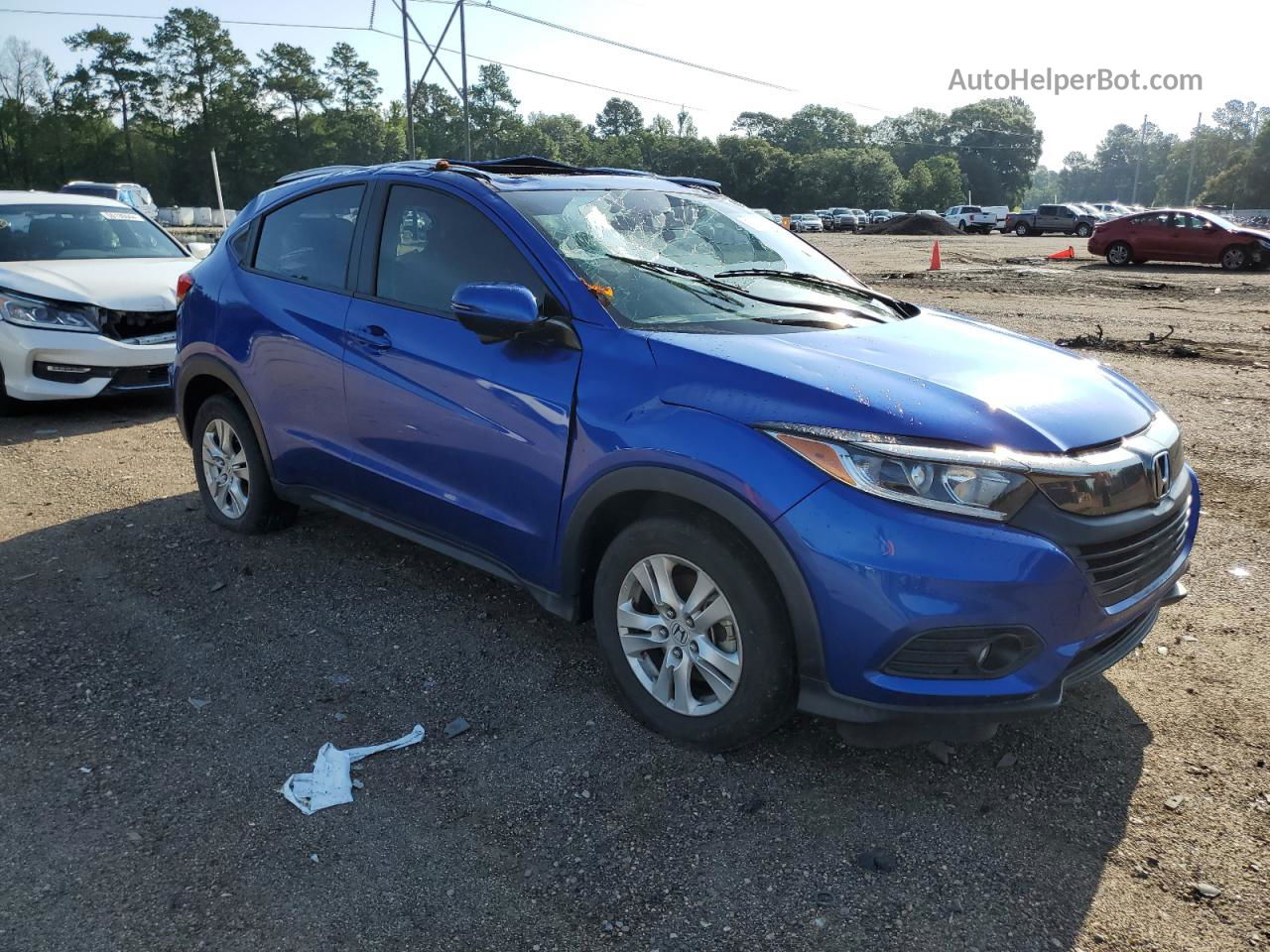 2019 Honda Hr-v Ex Blue vin: 3CZRU5H55KM715276