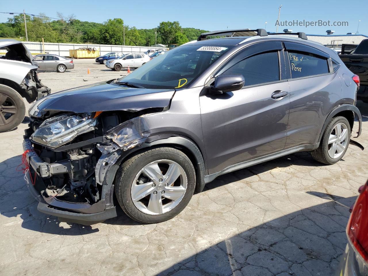 2019 Honda Hr-v Ex Gray vin: 3CZRU5H55KM717108