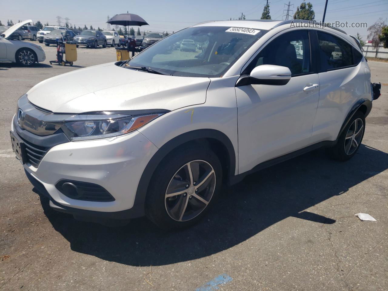 2021 Honda Hr-v Ex White vin: 3CZRU5H55MM708007