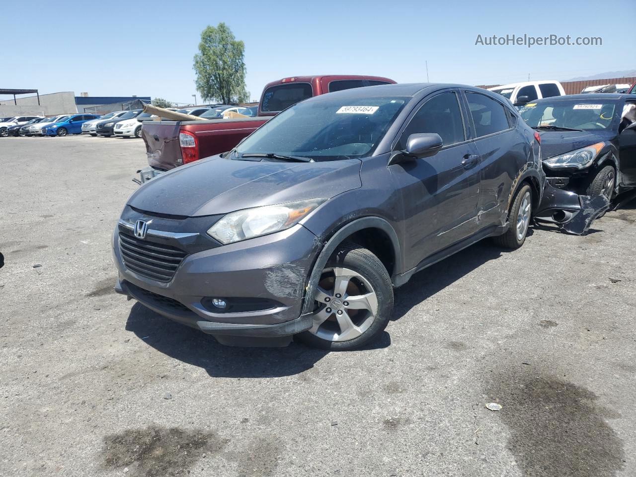 2016 Honda Hr-v Ex Gray vin: 3CZRU5H56GM711972