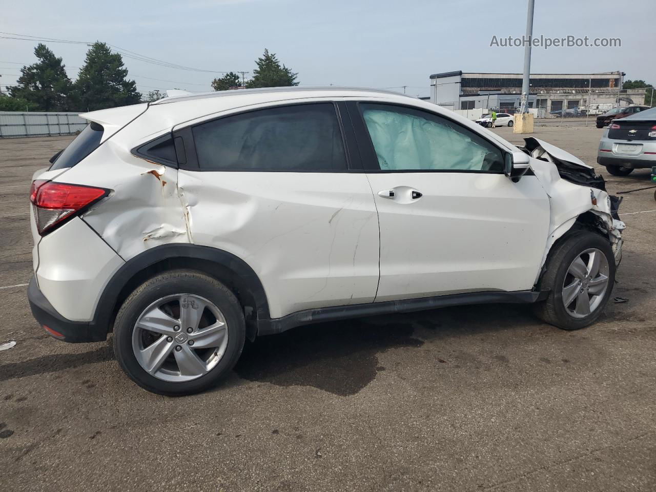 2019 Honda Hr-v Ex White vin: 3CZRU5H56KM716100