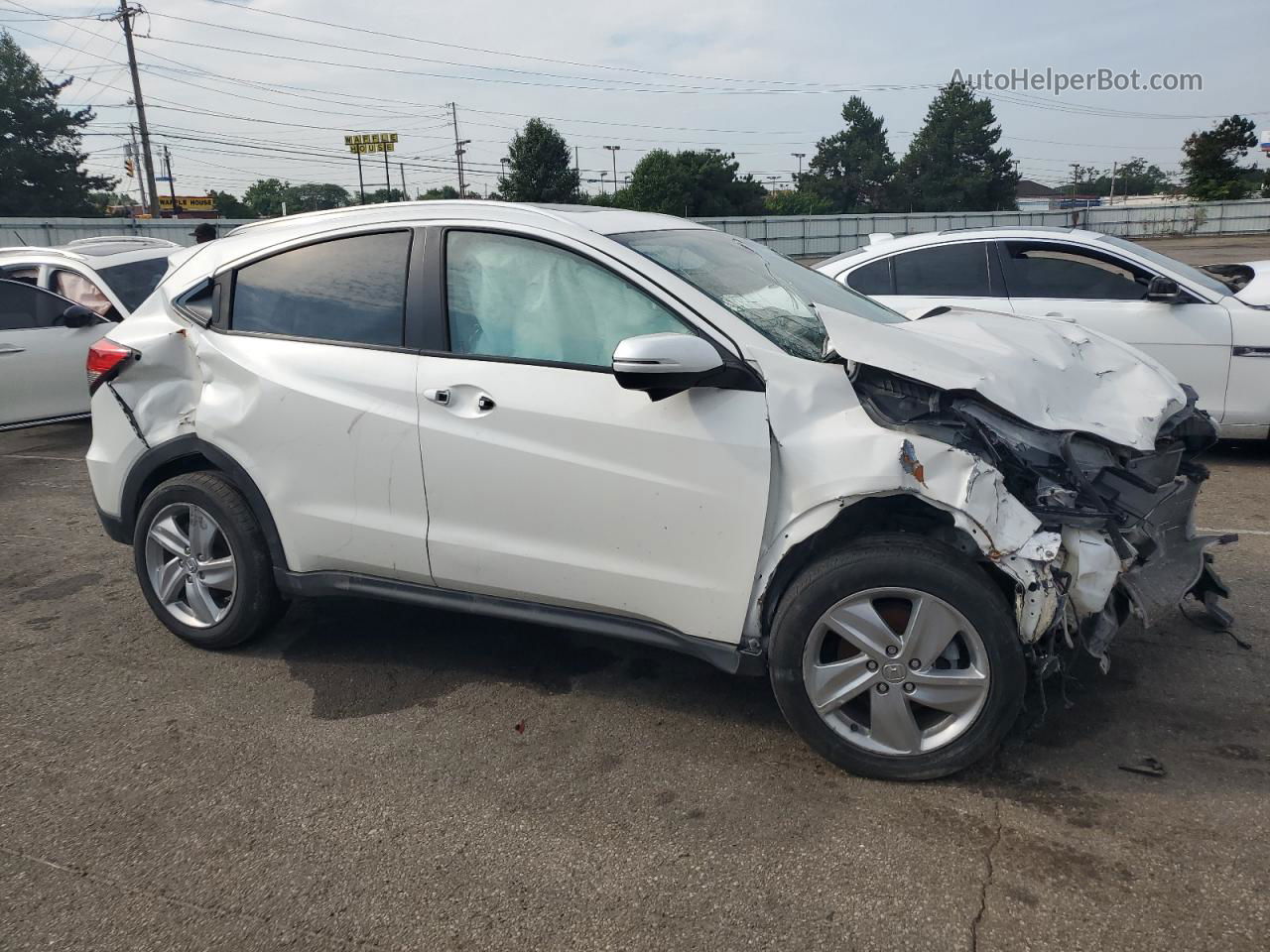 2019 Honda Hr-v Ex White vin: 3CZRU5H56KM716100