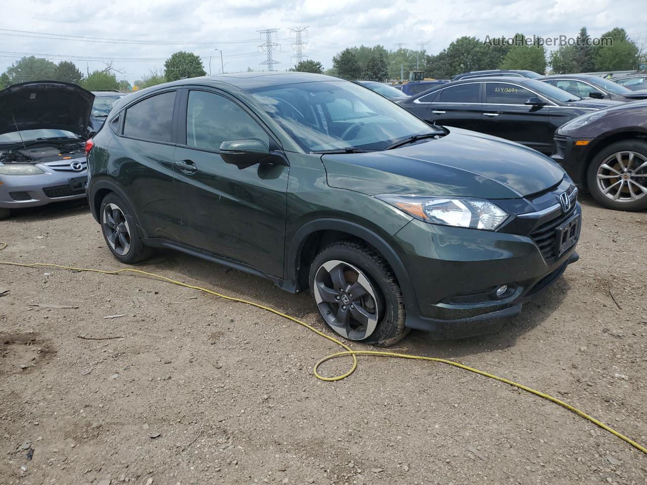 2018 Honda Hr-v Ex Green vin: 3CZRU5H57JG701358